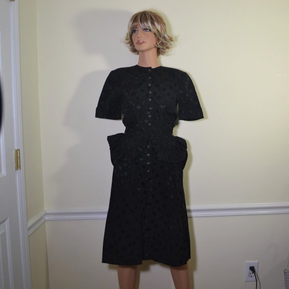1950s Paul Sachs Dress w Silk Overskirt main image 1